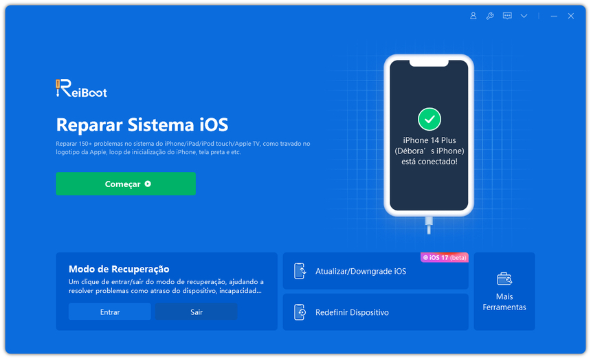 recursos de reparo do sistema iOS - ReiBoot