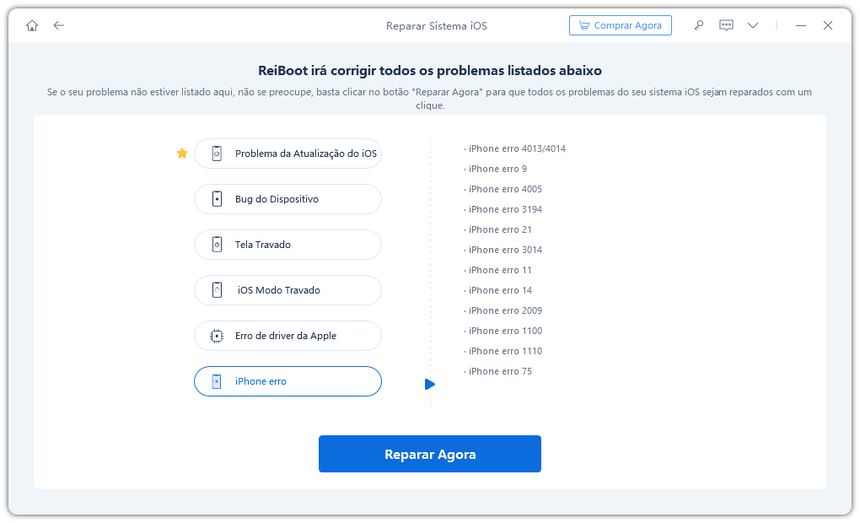 reparar problemas do ios/ipados/macos usando reiboot