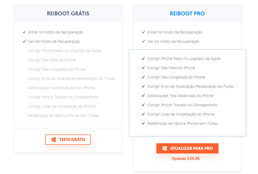 reiboot grátis vs reiboot pro