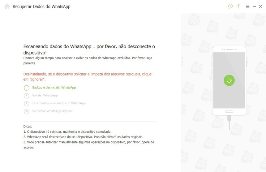 escanear dados do whatsapp android
