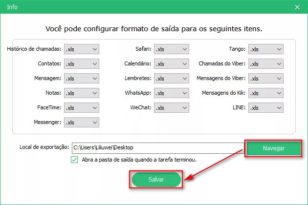 output setting