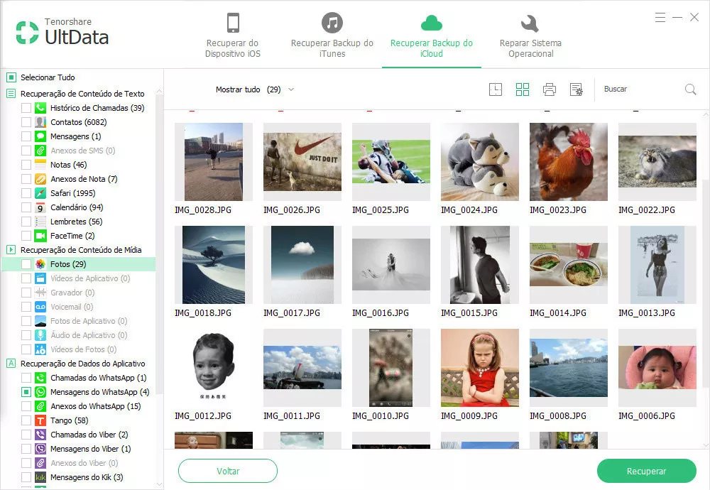 prever dados do iCloud