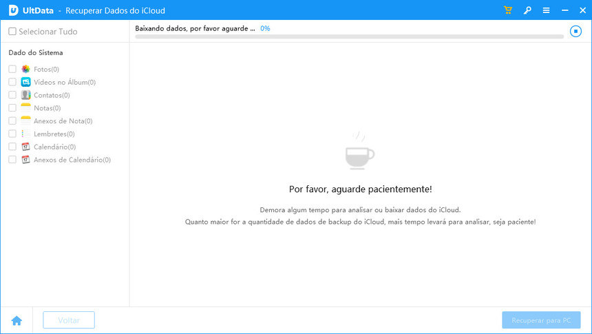 selecionar o tipo