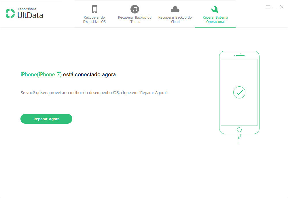 guia de reparar sistema ios com ultdata etapa 1