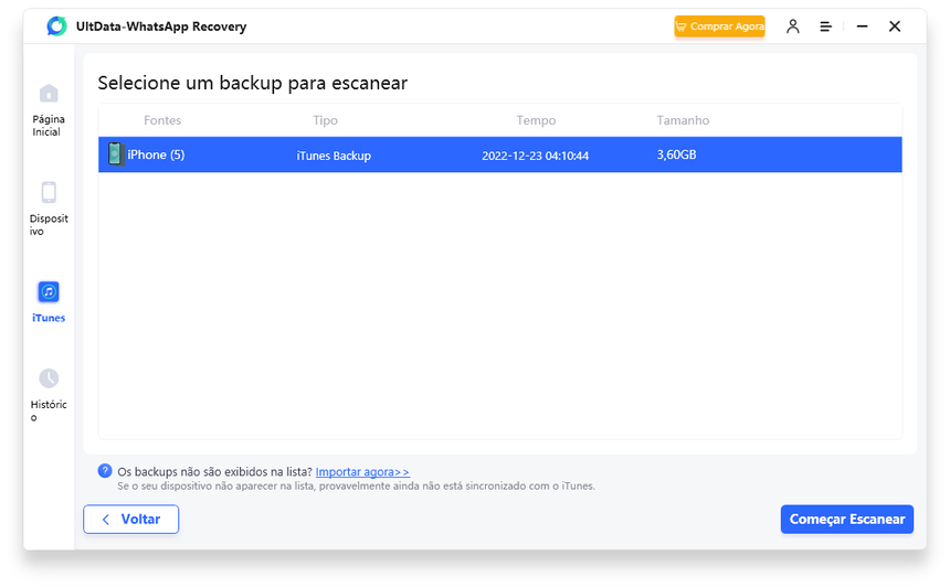 como recuperar mensagens do Whatsapp com ultdata Whatsapp Recovery