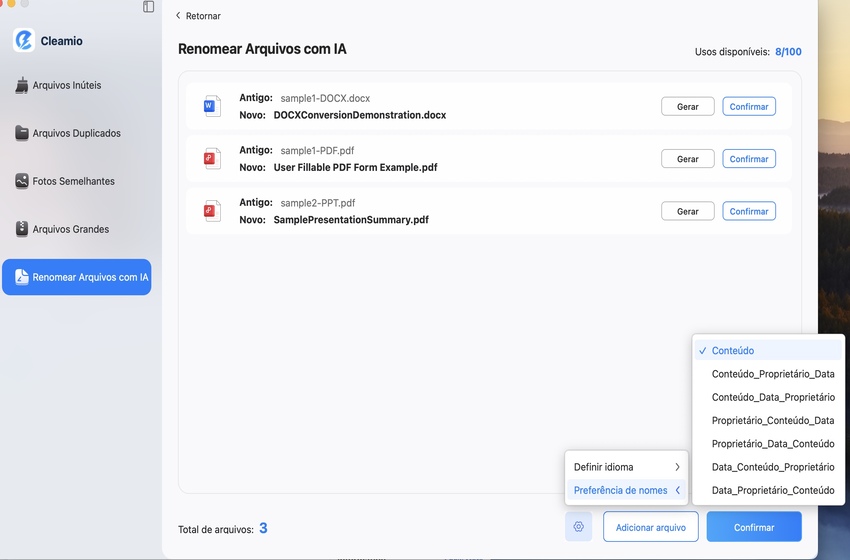 customize rename display preferences