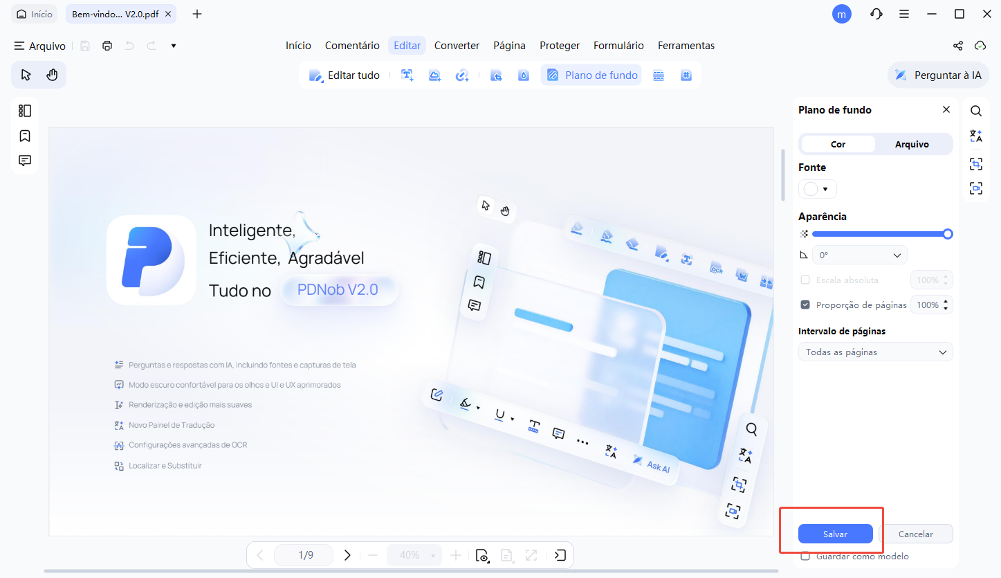 apply background to pdf