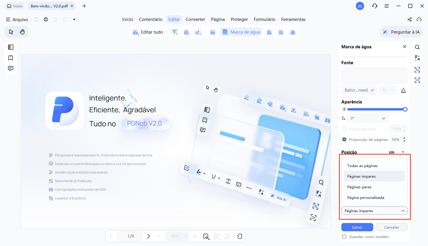 edit watermark page range