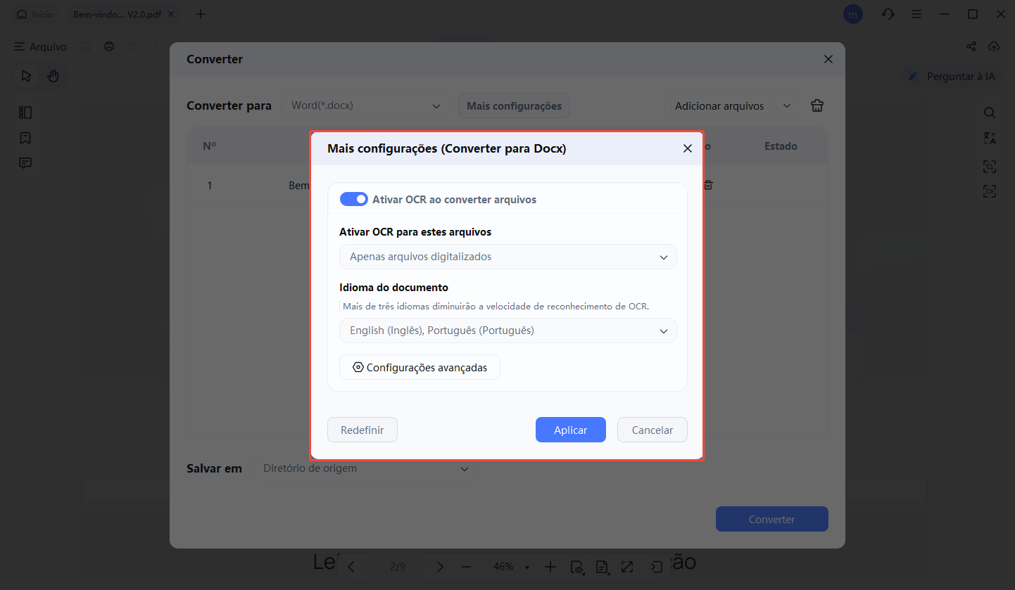 convert to word settings