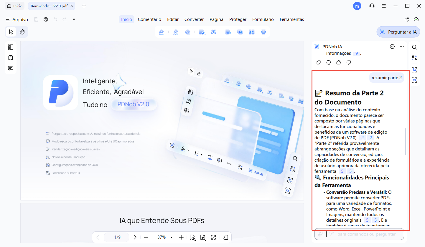 summarize particular sections