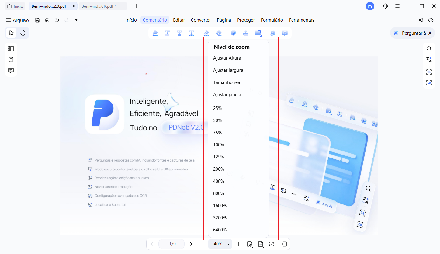 pdf zoom and view settings
