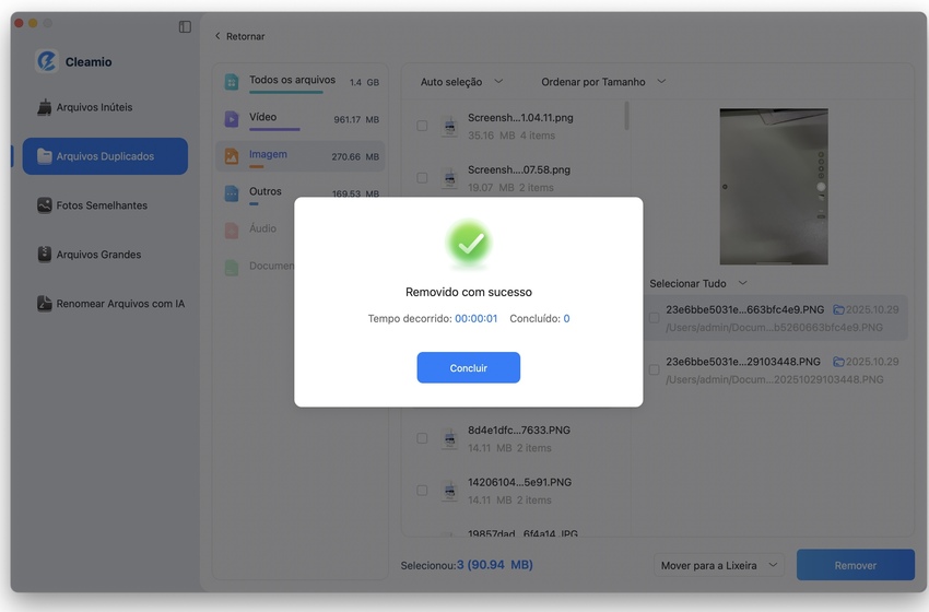 select duplicate files to remove