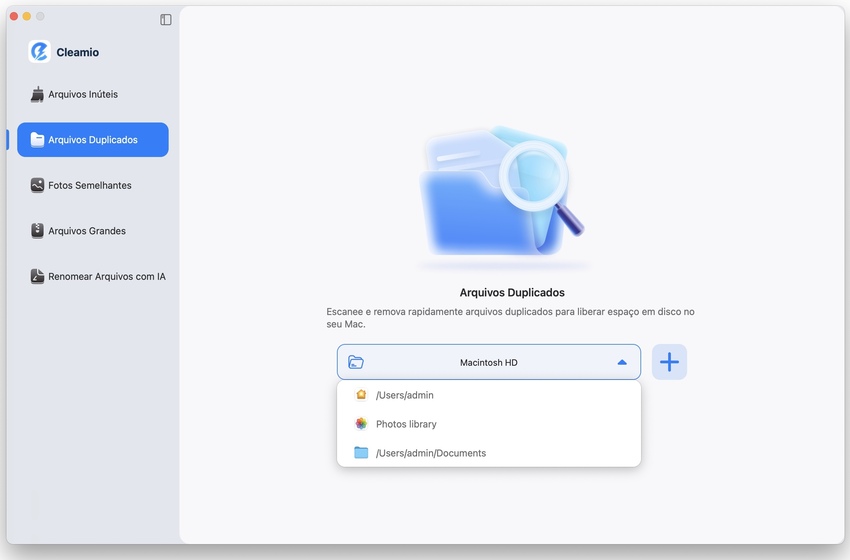 select folder directory to scan duplicates