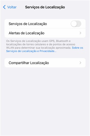 não ser rastreado de desativar localização do iPhone