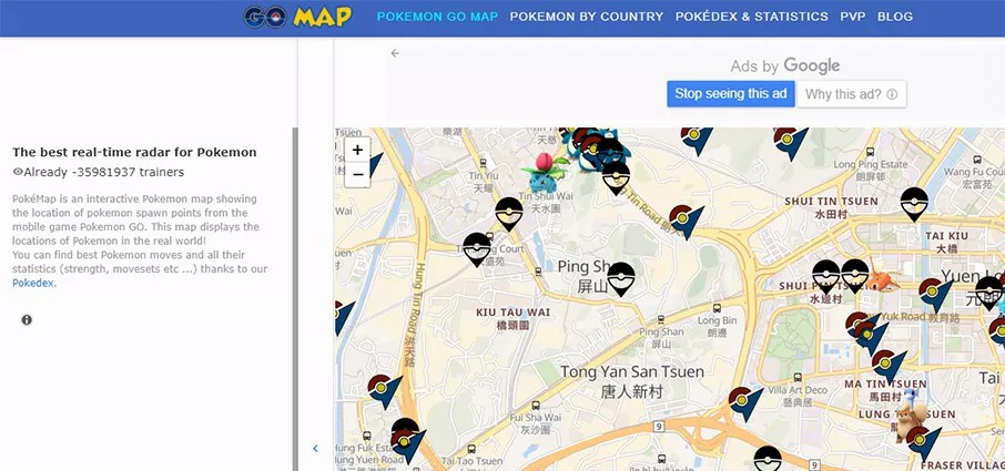 Pokewhere: radar e mapa mostram pokémons raros em Pokémon GO - Mobile Gamer