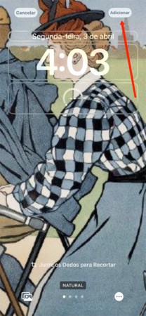 como colocar papel de parede no iPhone ao personalizar tela