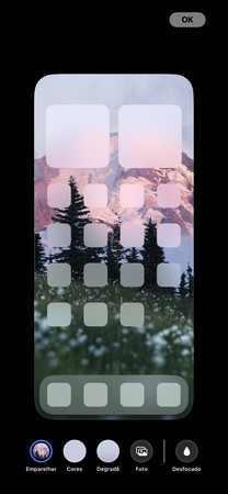 como colocar papel de parede no iPhone ao personalizar tela