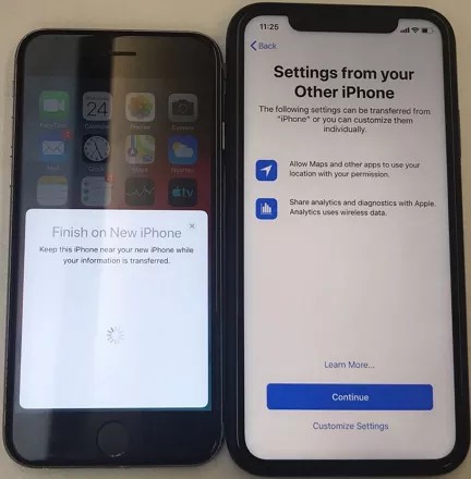como passar dados de um iphone para outro com bluetooth e id apple 3