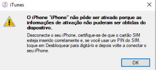 iphone nao foi possivel ativar