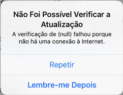 iPhone não verificar atualização