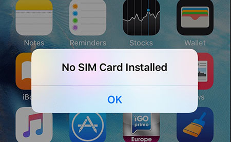 no sim card installed ios 13