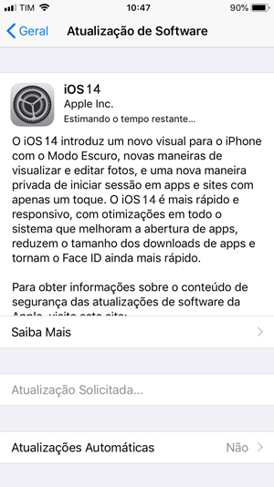 como resolver iphone travado em estimando o tempo restante ios 14