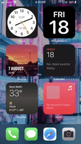 Todos os widgets