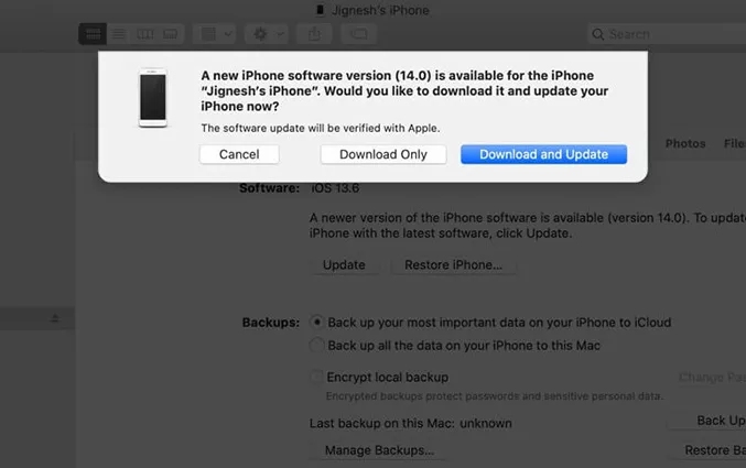 baixar e atualizar ios