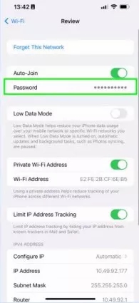 veja seha de wifi no ios 16