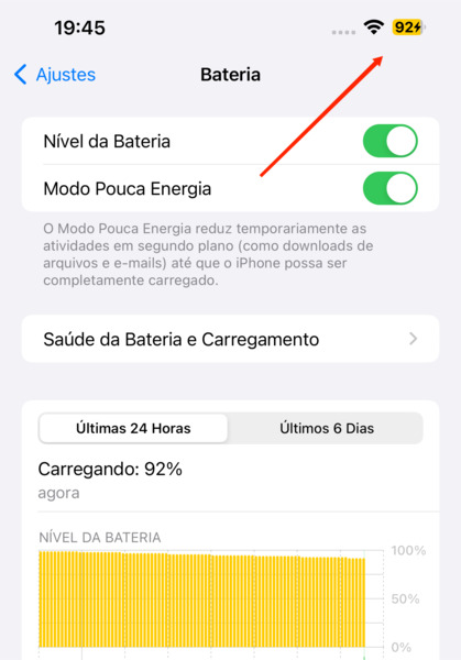 modo pouca energia do ios 17