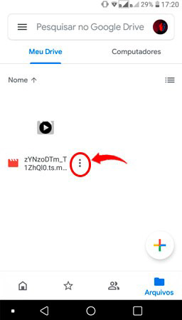 enviar video grande com google drive