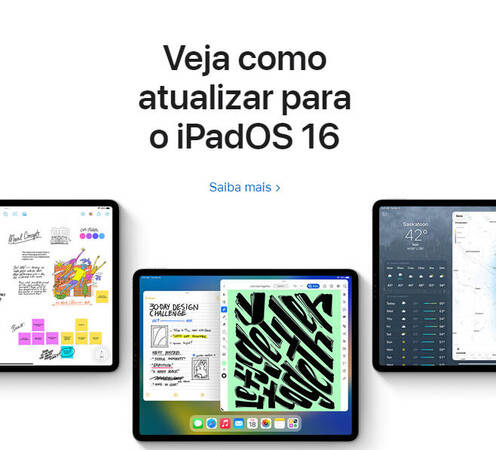 ipad não atualiza para ios 16