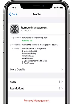 remover gerenciamento de dispositivo iphone