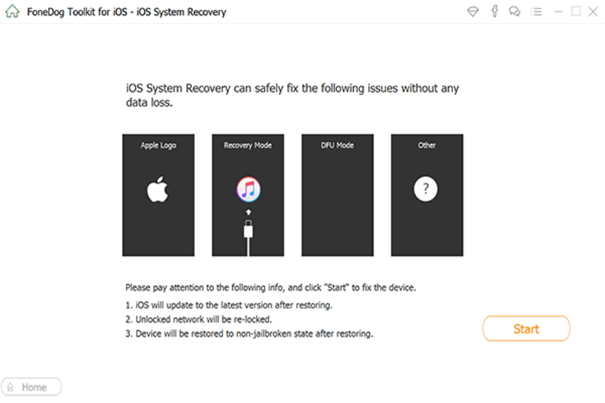 Fonedog iOS system recovery