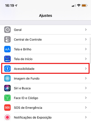 iPhone Acessibilidade