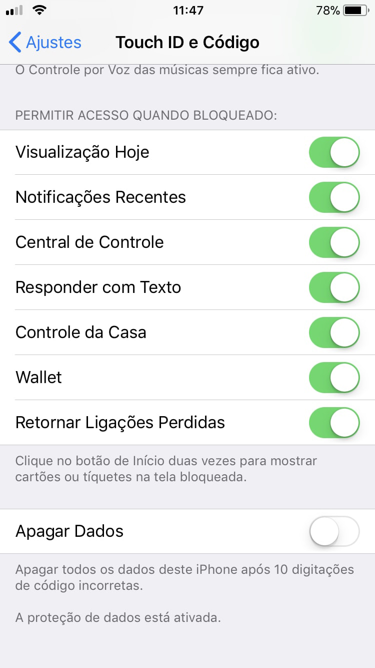 apagar dados do iphone