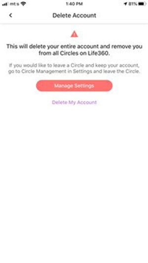 Delete Account