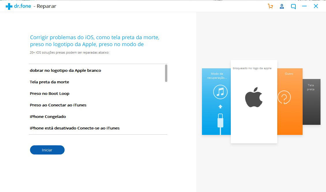 dr fone iniciar reparar