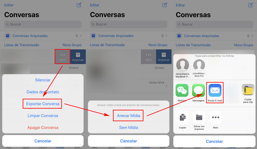 enviar whatsapp pelo email