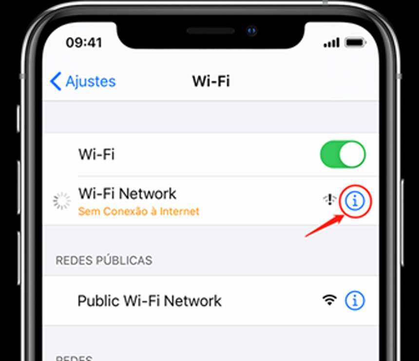 iPhone ajustes WiFi