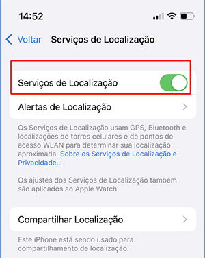 Serviço de localização iPhone