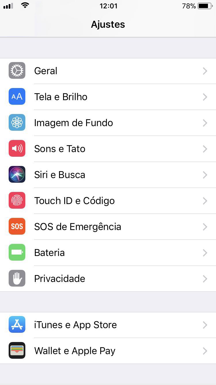 escolha o touch id e codigo