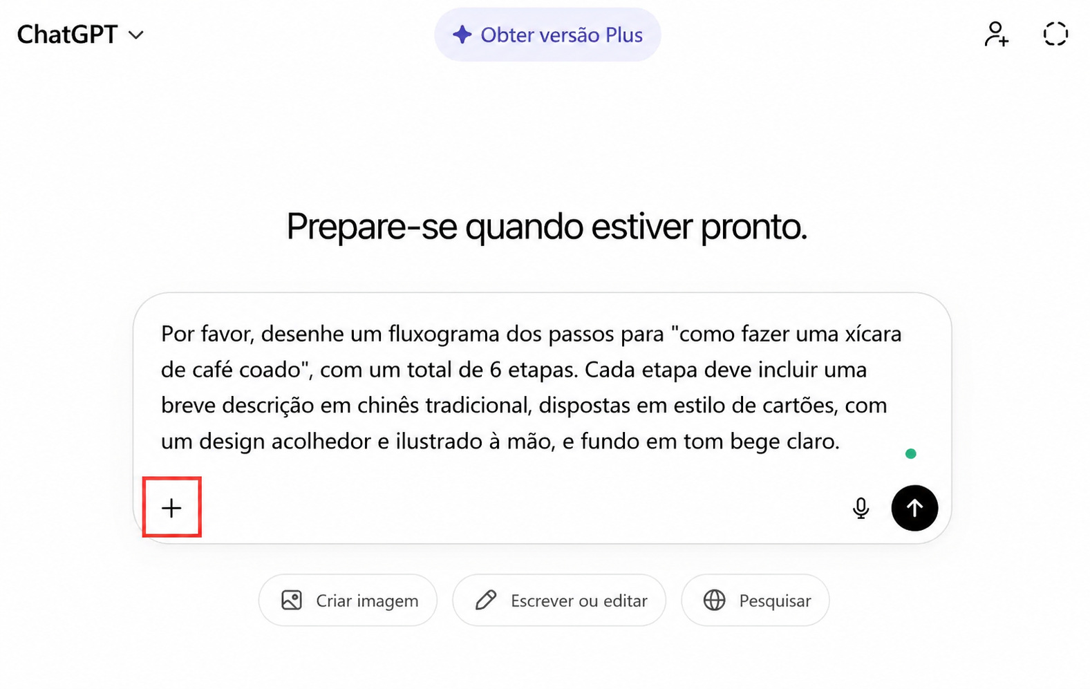 Fazer upload do arquivo e inserir prompts de tipo e estilo de gráfico