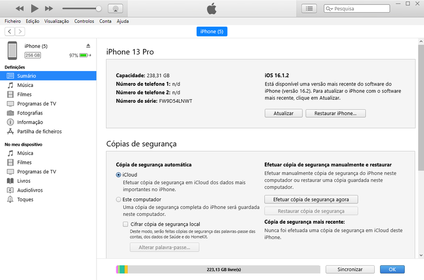 restaurar iphone pelo itunes
