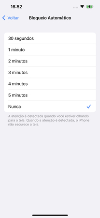 tela ligada do iPhone