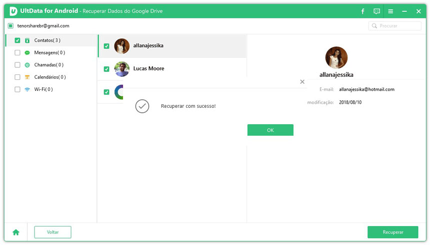 como recuperar contatos do google