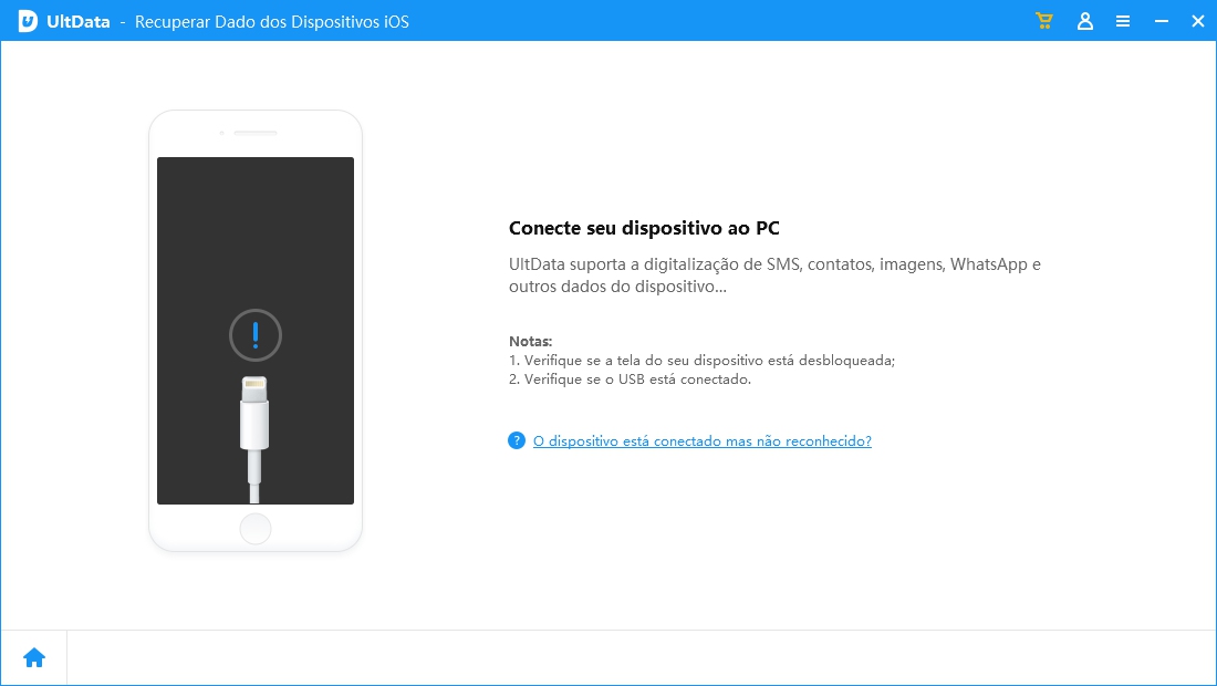 conecte e- esbloqueie iphone