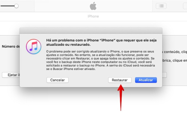 restaurar iPhone pelo iTunes