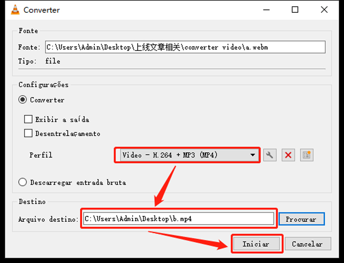 reparar vídeo com VLC