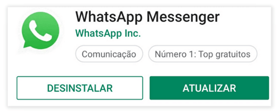 atualizar quando whatsapp parou de funcionar
